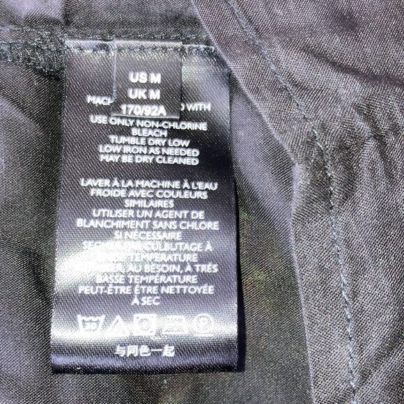 NWT URBAN OUTFITTERS M Black Lagenlook Floral Smocked Long Sleeve Mini Dress - Picture 6 of 11